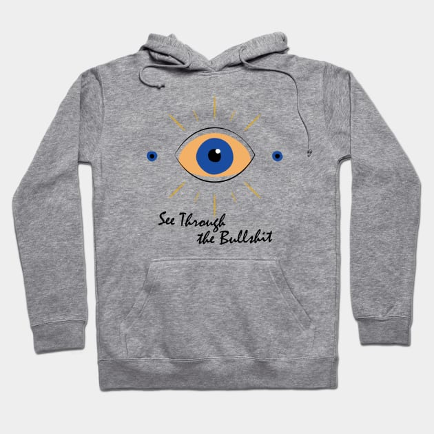 Evil Eye - Funny Hoodie by Pointless_Peaches